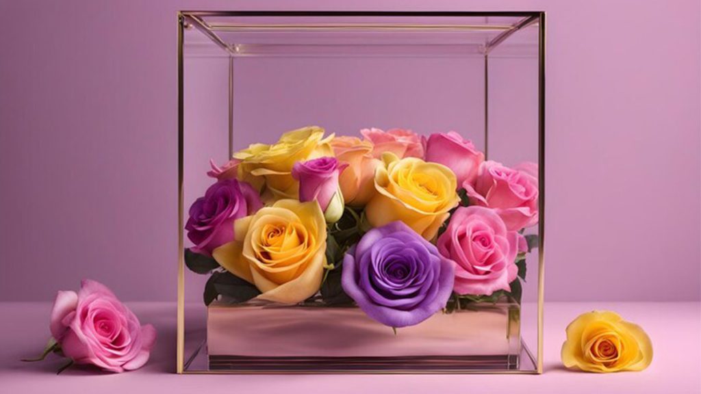 انواع باکس گل شیشه ای