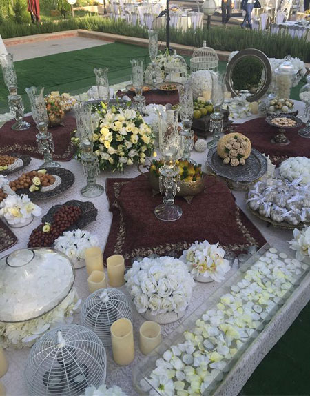 چیدمان سفره عقد به سبک سنتی